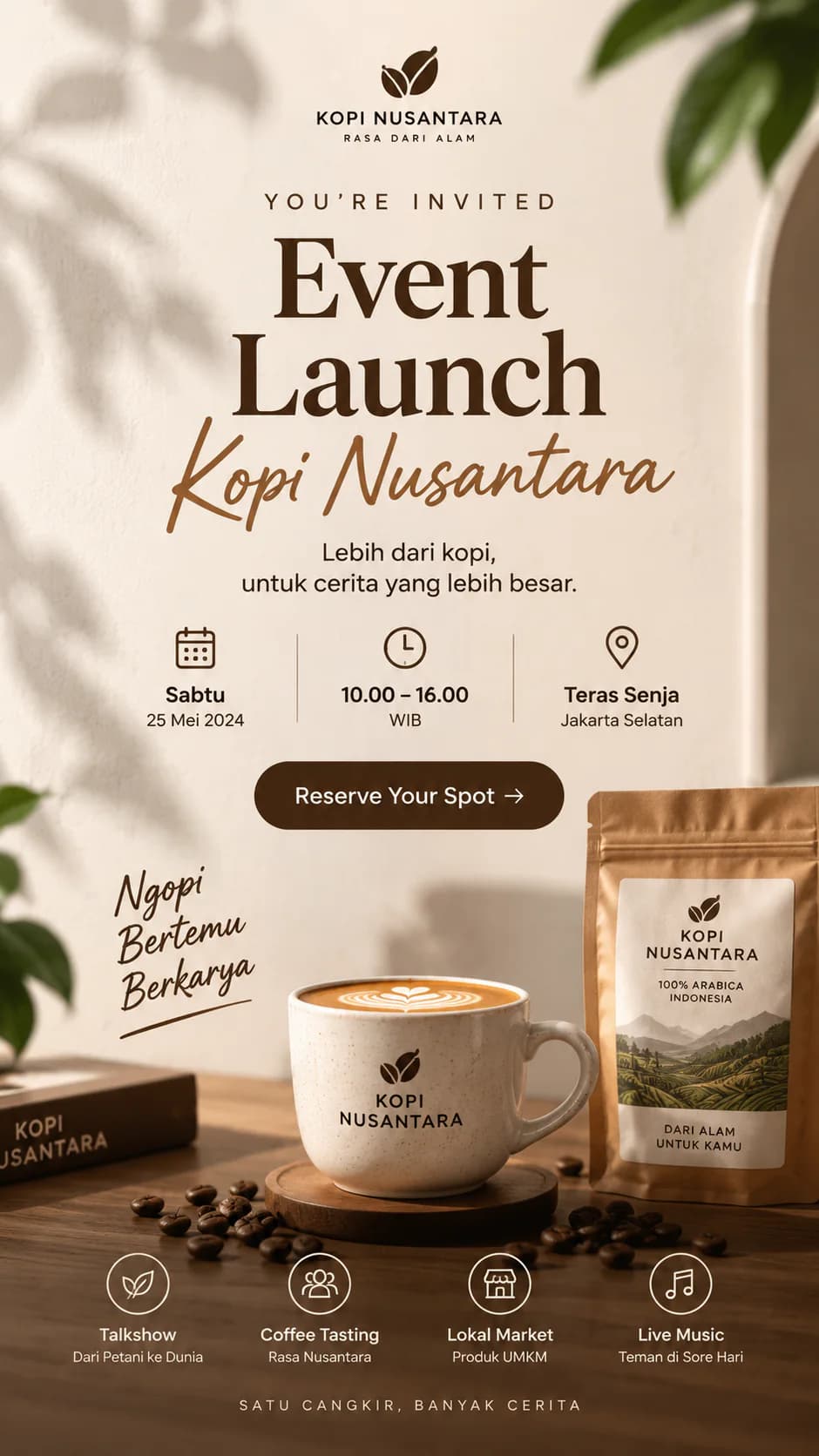 Poster peluncuran event Kopi Nusantara
