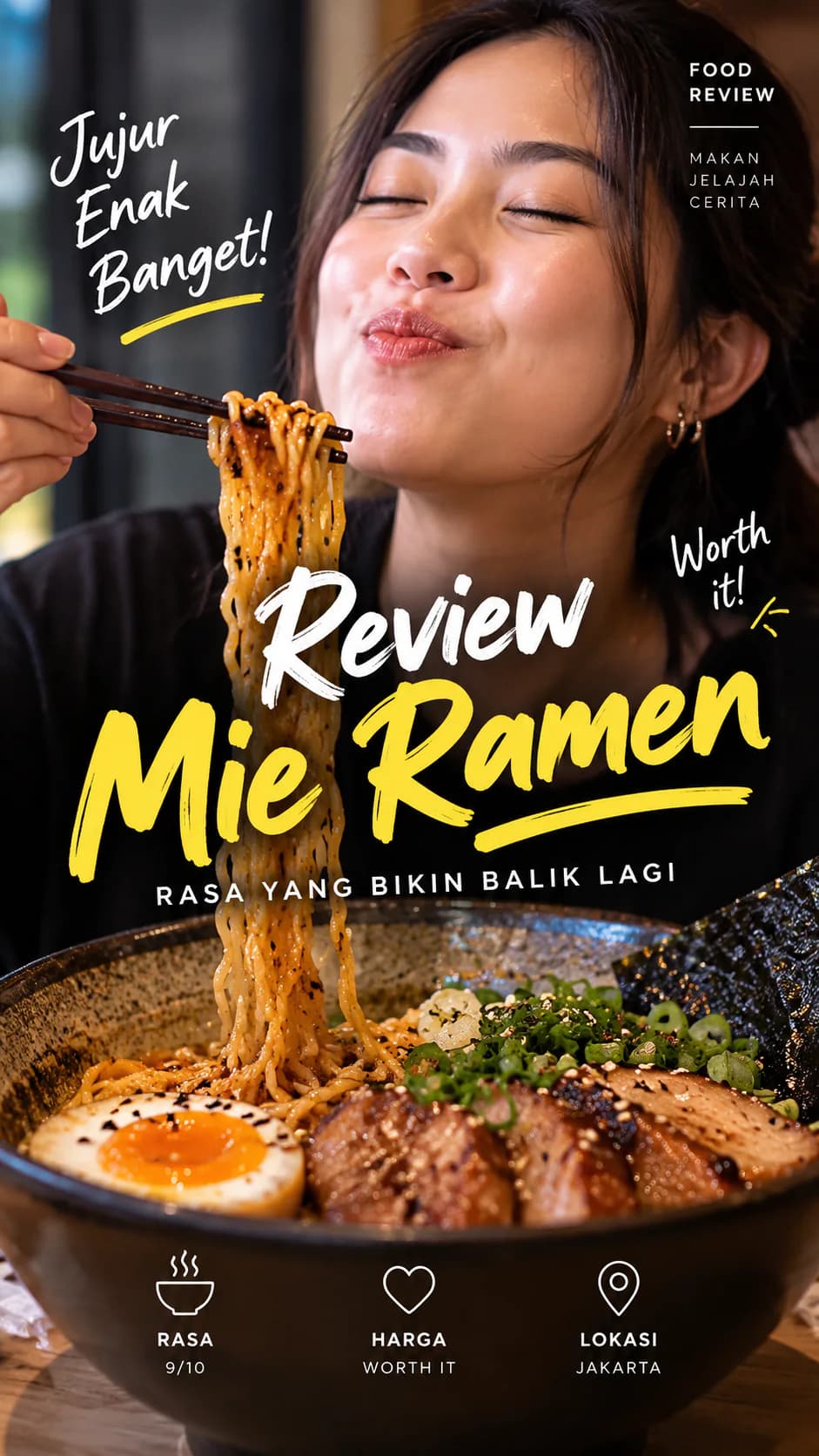 Konten ulasan ramen